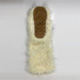 Ivy Stone-Ooh Geez! Apparel Plush Shaggy Llama Knee High Slipper Socks Beautiful, Cute, Luxurious! *