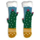 Ivy Stone-Ooh Geez! Socks Cactus Hugs Plush Slipper Socks-Prickly on the outside, oh so soft on the inside! *