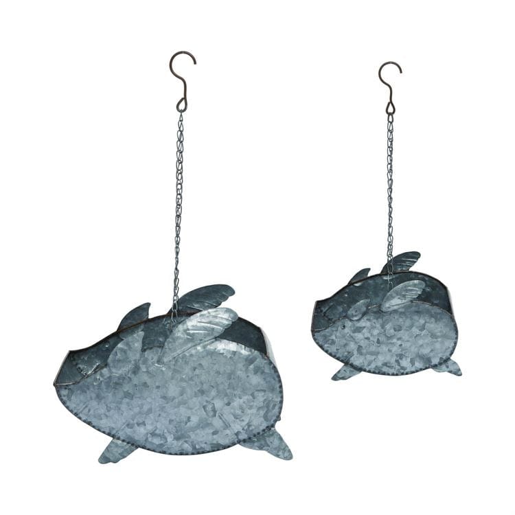 Ivy Stone-Transpac Spring 2021 Decor Small * Flying Pig Hanging Planter Small and Large Size*