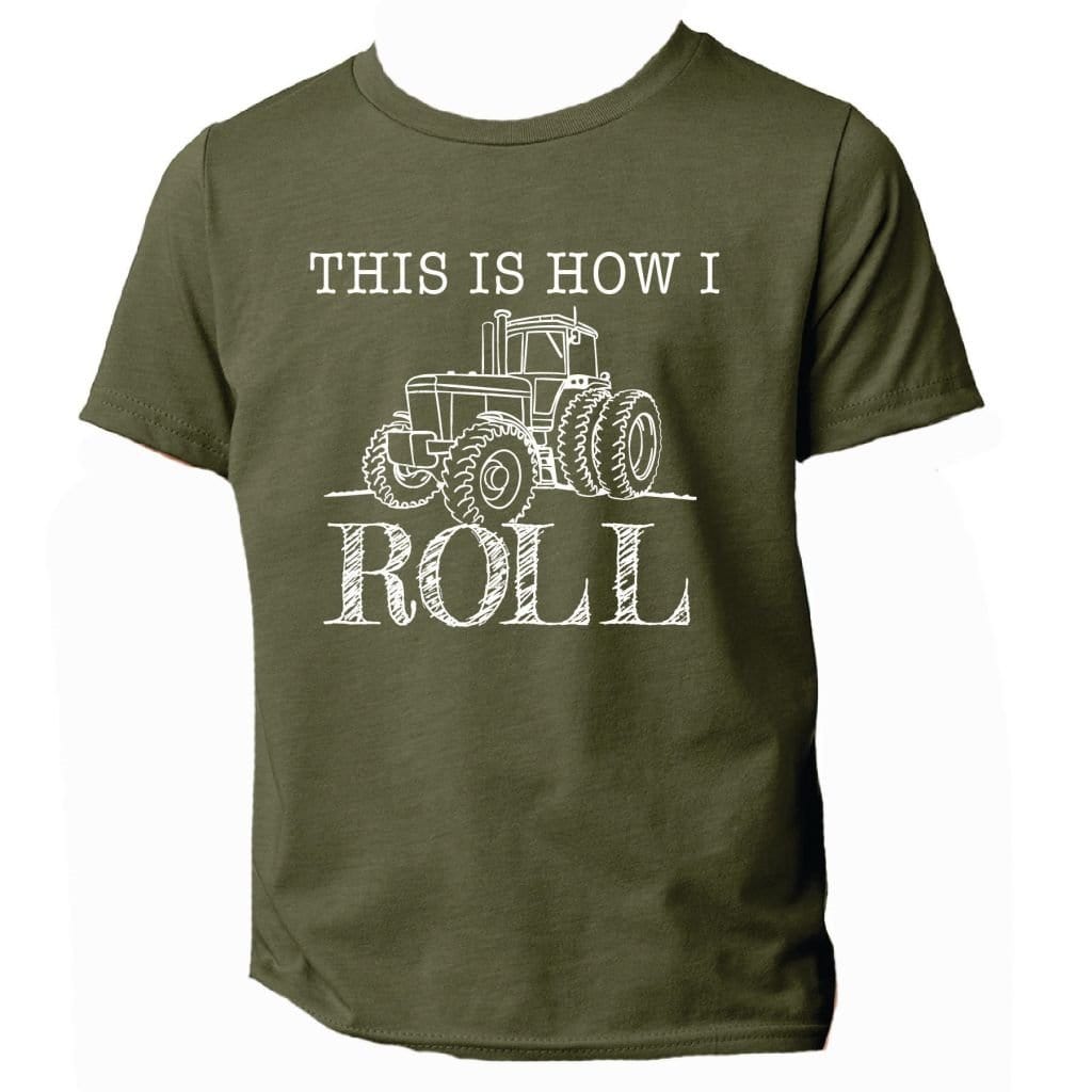 Jane Marie Apparel Small* Country Boys "This is How I Roll" Tractor T-Shirt Green*