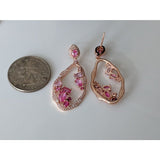 Jeweled Hoop Earrings and Pendants in Solid Sterling Silver-Fun Irregular Shapes - The Pink Pigs, A Compassionate Boutique