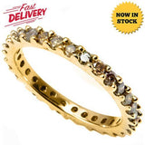 Jewelry Room Fine Jewelry Rings Chocolate Diamond Eternity Ring in 14K Yellow Gold-Stunning!