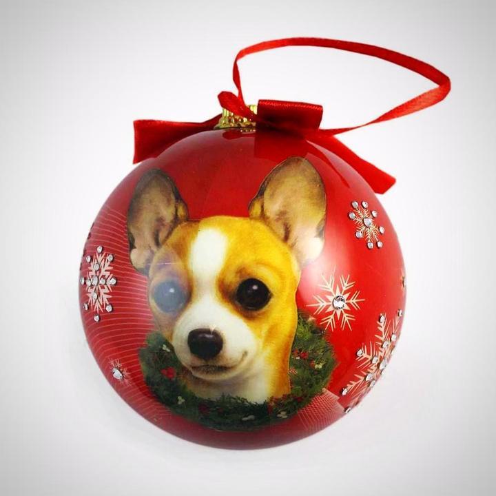Jimmy Crystal Decor Chi Jimmy Crystal Dog Christmas Ornaments-Dachshund, Chihuahua, French Bulldog*