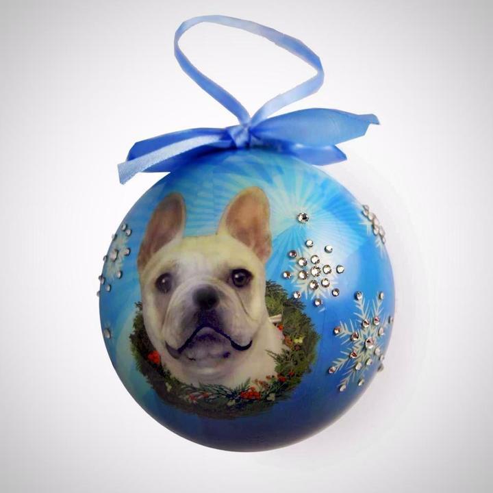 Jimmy Crystal Decor Fr Bulldog Jimmy Crystal Dog Christmas Ornaments-Dachshund, Chihuahua, French Bulldog*