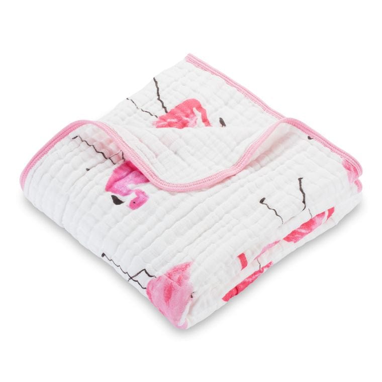 Let's Flamingle -Pink Flamingo Muslin Quilt