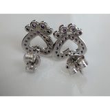 Joe Fine Fashion Jewelry-Earrings Pet Paw Earrings with Sparkling Cubic Zirconia in Solid Sterling Silver, Beautiful!