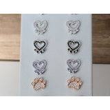 Joe Fine Fashion Jewelry-Earrings Pet Paw Earrings with Sparkling Cubic Zirconia in Solid Sterling Silver, Beautiful!