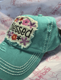 KBETHOS Hats Blessed Distressed Floral Hat*