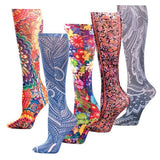 Kellis Gifts Apparel Plus Size Pretty Compression Socks, Look Cute while helping rescued animals!