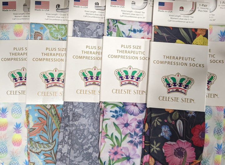 Kellis Gifts Apparel Random Plus Size Pretty Compression Socks, Look Cute while helping rescued animals!