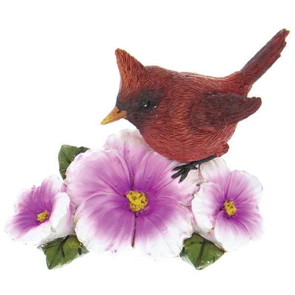 Kellis Gifts Decor Purple Resin Cardinal Flower Figurines "3 Colors"