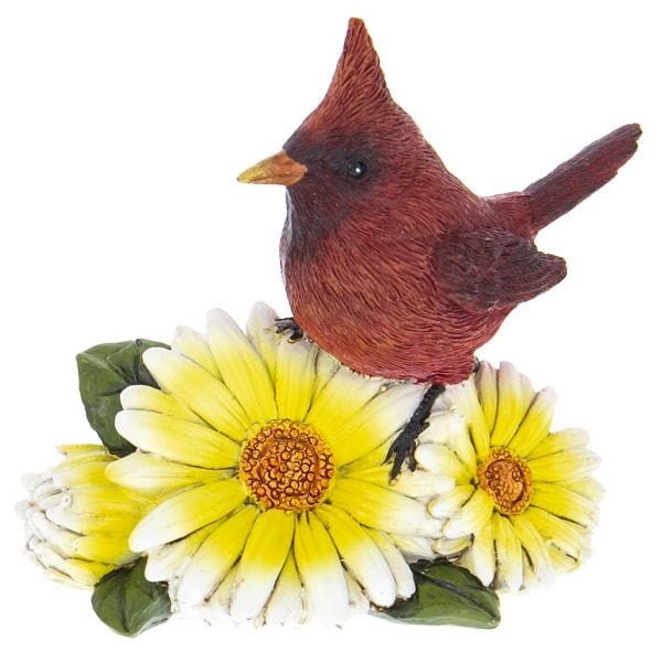 Kellis Gifts Decor Yellow Resin Cardinal Flower Figurines "3 Colors"