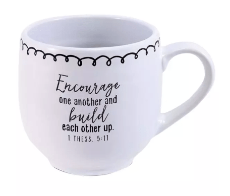 Kellis Gifts Mug Friends Encourage One Another Artisan Doodles Scripture Coffee Mug