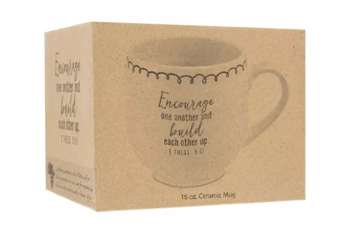 Kellis Gifts Mug Friends Encourage One Another Artisan Doodles Scripture Coffee Mug
