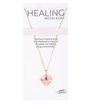 Heart Shaped Healing Cat's Eye Pink Necklace Alexa's Angels