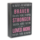 Kellis Gifts Novelty Signs Always Remember You Are Braver Box Sign