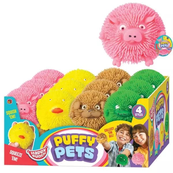 Kellis Gifts Puffy Toy Box of 12 Puffy Pets Cute Little Creatures Soft and Squishy Assorted Bright Colors