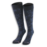 Kellis Gifts Socks Compression Navy Floral Knee High Compression Socks that are CUTE!  Feel Good & Look Cute Too! *