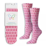 Kellis Gifts Socks Compression Pink Ribbon Knee High Compression Socks that are CUTE!  Feel Good & Look Cute Too! *