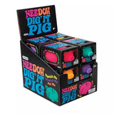 Kellis Gifts Stress Ball BOX of 12 NeeDoh the Groovy Glob Piggy Stress Ball - Dig' It Pig for those with ADD, ADHD, OCD, Autism, and anxiety