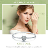 King He bracelet Bunny, Chipmunk, Raccoon & Owl Charms for Pandora Style Bracelets Sterling Silver