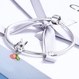 King He bracelet Bunny, Chipmunk, Raccoon & Owl Charms for Pandora Style Bracelets Sterling Silver