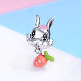 King He bracelet Bunny, Chipmunk, Raccoon & Owl Charms for Pandora Style Bracelets Sterling Silver