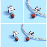 King He bracelet Chipmunk Bunny, Chipmunk, Raccoon & Owl Charms for Pandora Style Bracelets Sterling Silver