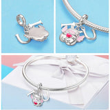 King He Fine Fashion Jewelry Charm Pig Charms, Pandora Style!  Thug Pig, Love You Pig and more!  Sterling Silver with CZ