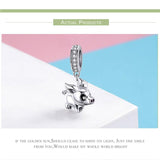 King He Fine Fashion Jewelry Charm Silver Pig 2 Pig Charms, Pandora Style!  Thug Pig, Love You Pig and more!  Sterling Silver with CZ