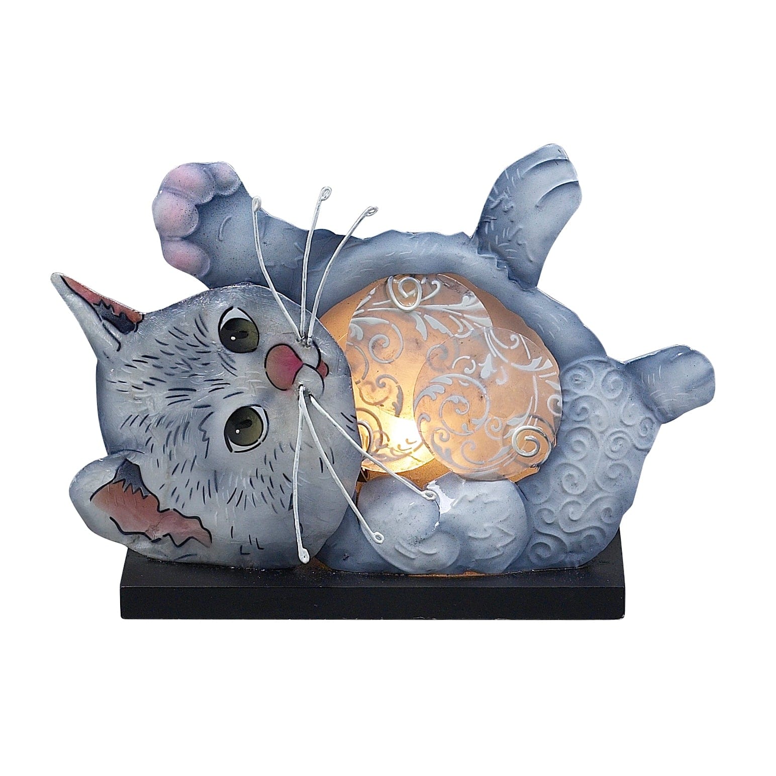 Kitten Decorative Lamp or Night Light Handmade of Capiz*