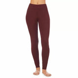 KOMAR LAYERING LLC Leggings XL / Heather Burgundy Cuddl Duds Ultra Cozy Mid Rise Leggings - Charcoal Heather, Blue & Burgundy XL