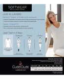 KOMAR LAYERING LLC Long Sleeve Top Cuddl Duds SoftWear Lace Edge Long Sleeve Top Cheetah Print or White XL