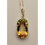 LA Fine Jewelry Necklaces Sparkling 6.5ctw Citrine and Peridot Necklace in 14K Gold