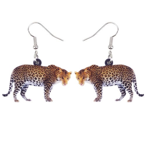 Acrylic Animal Earrings Raccoon Gator Skunk Hedgehog Jaguar