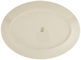 LENOX CRYSTAL Accessories Lenox Holiday 16" Oval Ivory Bone Serving Platter with Gold Rim