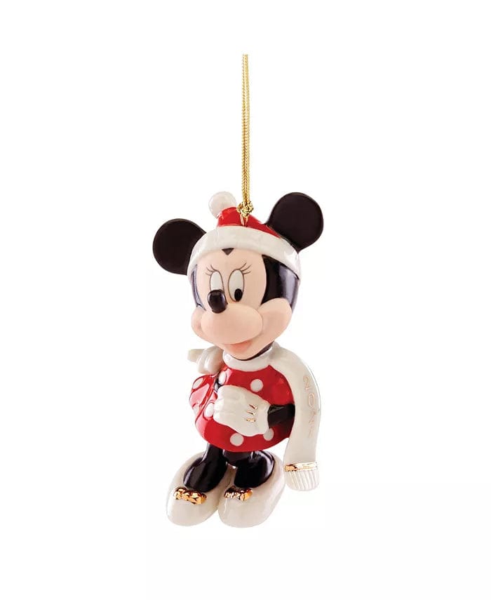 LENOX CRYSTAL holiday ornaments Winter Outfit Minnie Mouse Winter Ornaments Gold-plated by Lenox