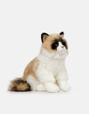 Living Nature Plush Animals Realistic Ragdoll Cat Sitting Eco Friendly Stuffed Animal