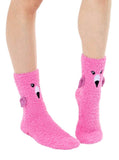 Living Royal Footwear Flamingo Crew Slipper Socks Soft and Fuzzy Women's *