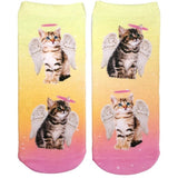 Living Royal Socks Angel Kitten Adorable Cat Ankle Socks *