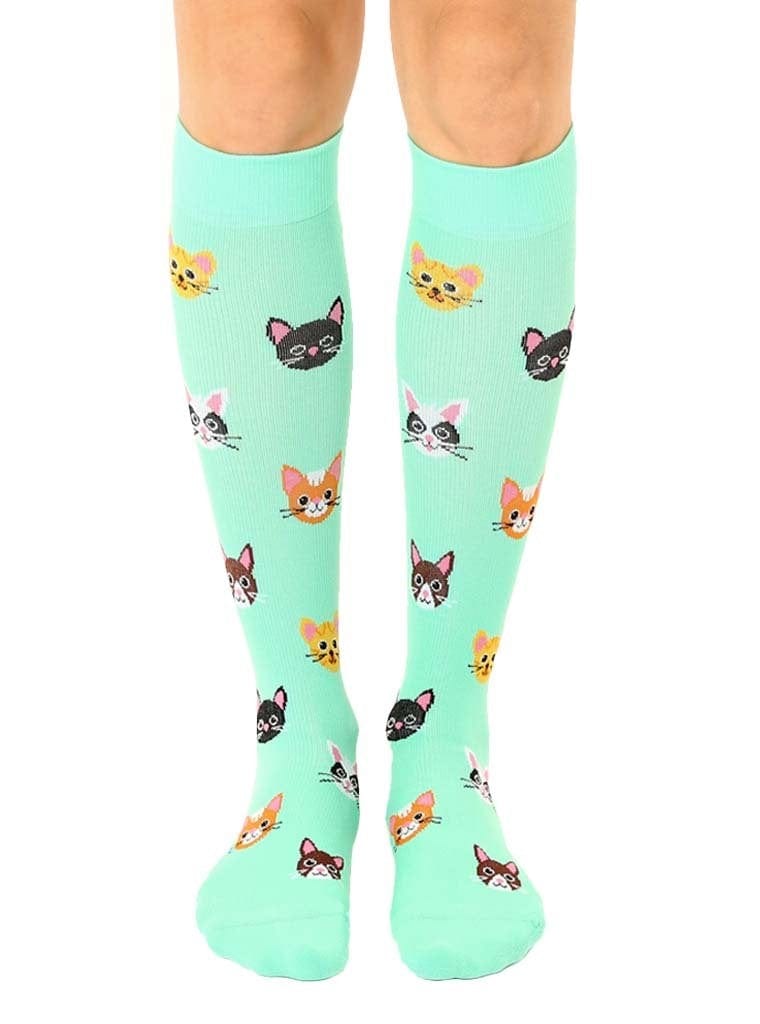 Living Royal Socks Cat Knee High Compression Socks! Feel Good & Look Cute Too! *