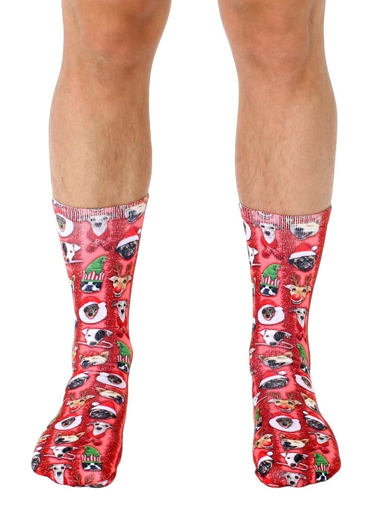 Living Royal Socks Christmas Dog Crew Socks So CUTE!