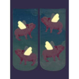 Living Royal Socks Flying Pig Ankle Socks Glow in the Dark Wings