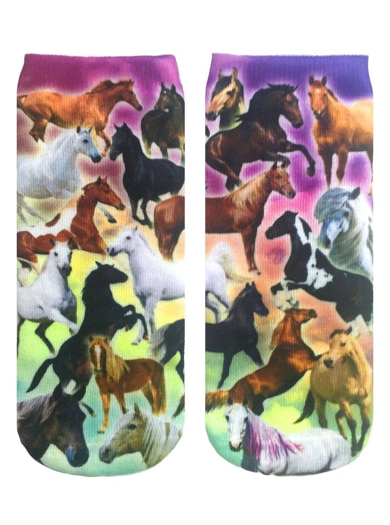 Living Royal Socks Horse Print Colorful Ankle Socks