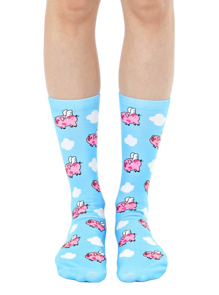 Living Royal Socks When Pigs Fly Unisex Crew Sock Lightweight *