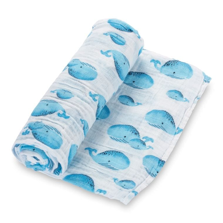 LollyBanks Swaddle Blanket Whale, Whale, Whale Baby Swaddle Blanket
