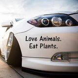 Love Animals Eat Plants 6" Vinyl Sticker, Encourage Compassion Wherever You Are! - The Pink Pigs, A Compassionate Boutique