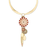 Lucky Brand Gold-Tone Threaded Charm Collar Necklace - The Pink Pigs, A Compassionate Boutique