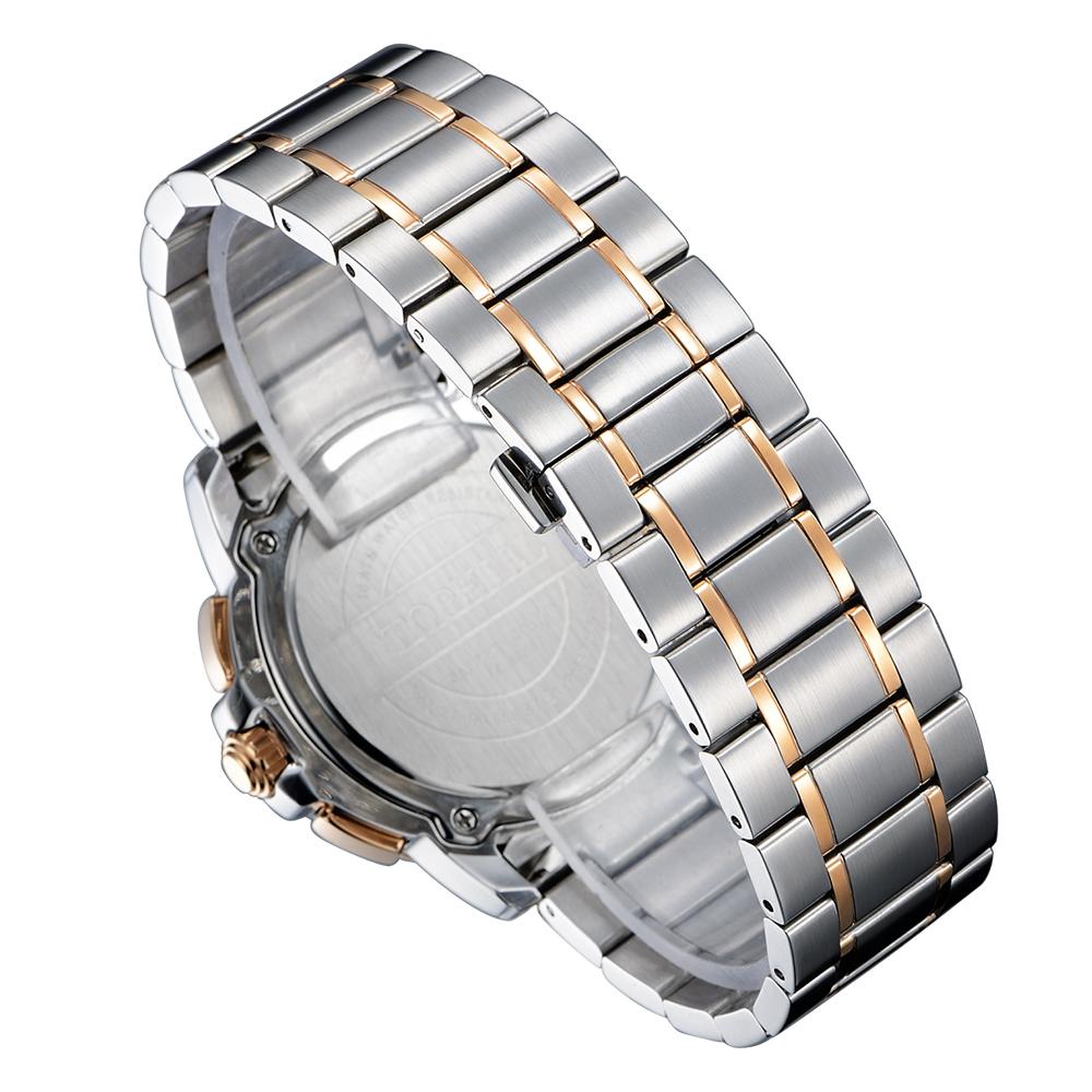 Luxury Mens Chronograph Watch-Stainless Steel, 10ATM Waterproof