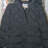 Macy's Coats & Jackets BCBGeneration Faux-Fur-Trim Hooded Puffer Coat Sz Small